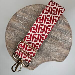 Wide RED PATTERN Purse Strap Adjustable Crossbody Guitar Strap NEW FAST SHIP